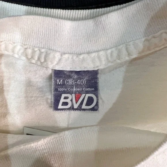 Vintage BVD Off White Plain Basic Classic Crewneck Tshirt - Picture 5 of 11